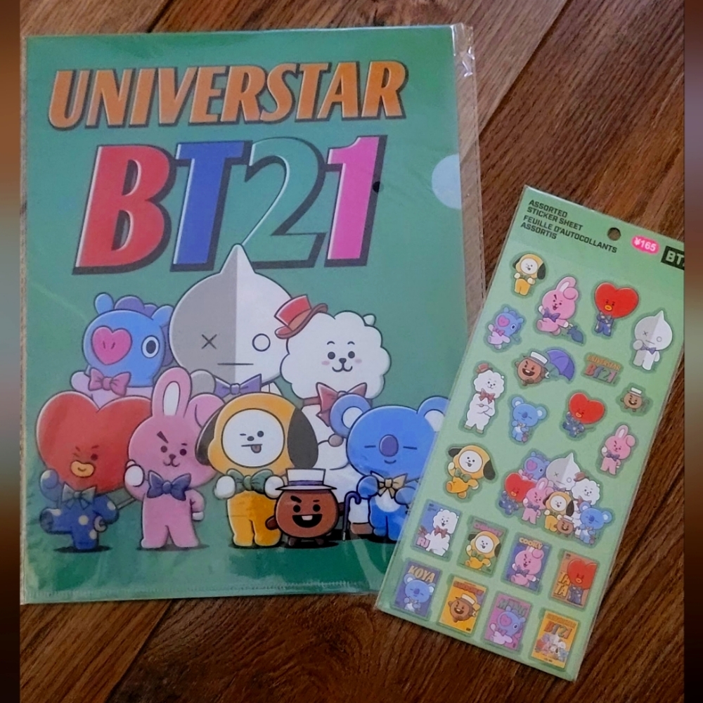 BT21 Stickers & Folder Set #1